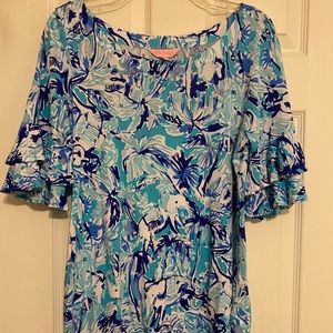 Lilly Pulitzer Lula Top Elephants